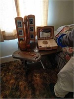 End Table Vintage Hair Dryer Picture Etc As Shown