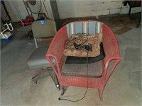 Wicker Rocker Fan Desk Chair As Shown