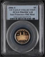 2006S $5 Gold San Francisco Old Mint PCGS PR69DCAM