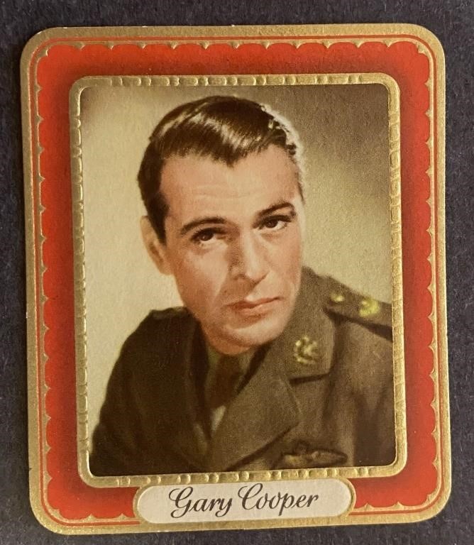 GARY COOPER: Embossed Tobacco Card (1934)