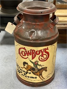Painted Milk Can 23"H