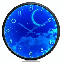 OCEST Night Light Wall Clock for Bedroom, 12 Inch