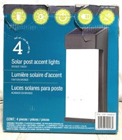 4 Pack Solar Post Accent Lights (pre Owned)
