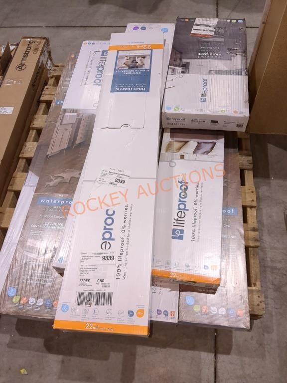 Pallet of Mixed Life Proof Flooring 10 Boxes