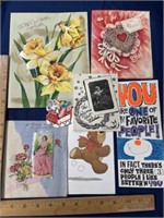 Vintage greeting card lot for scrapbooking
