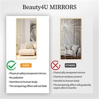 Beauty4U 65" x 24" Full Length Mirror with Stand