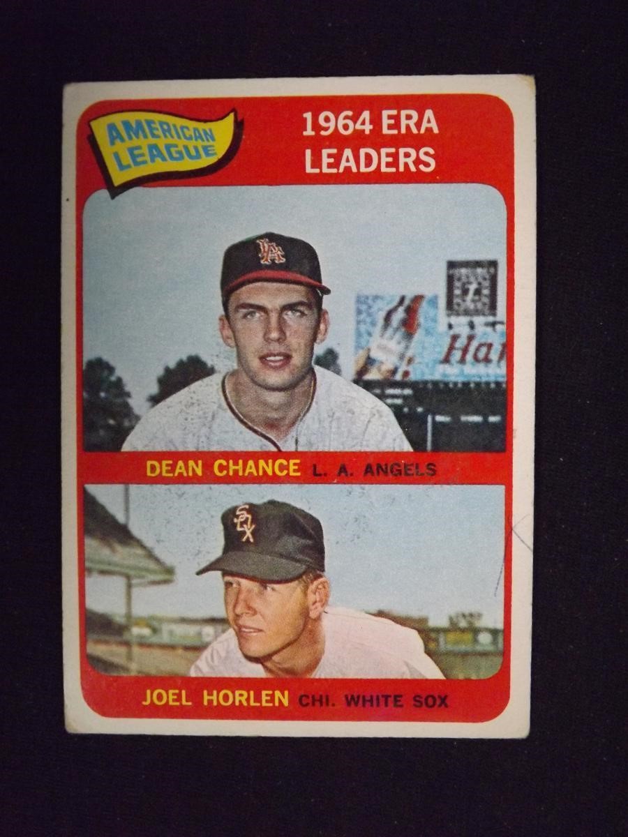 1965 TOPPS #7 AL ERA LEADERS CHANCE HORLEN