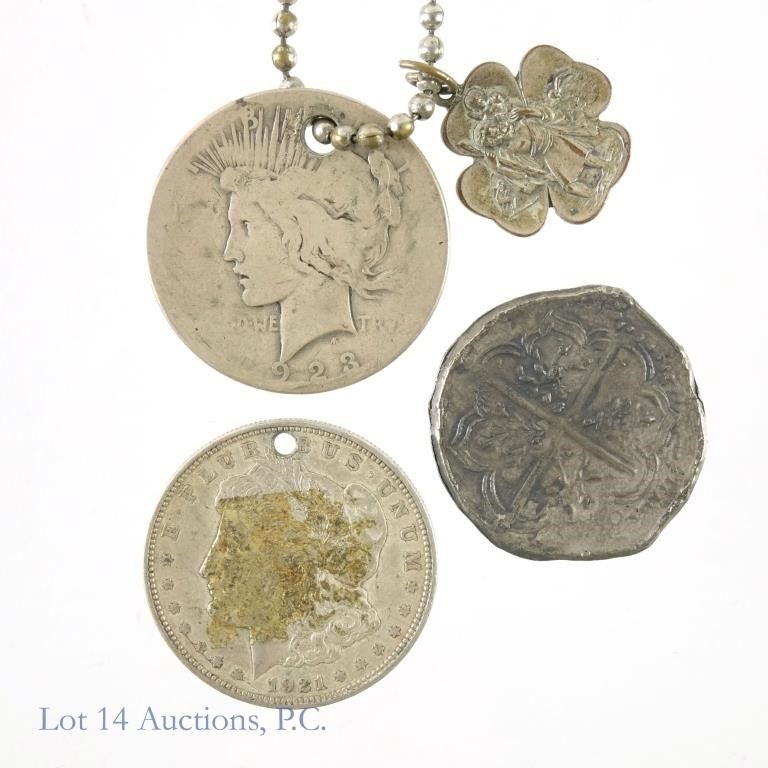 Silver $1 Coins & Souvenir Pirate COB Replica (3)