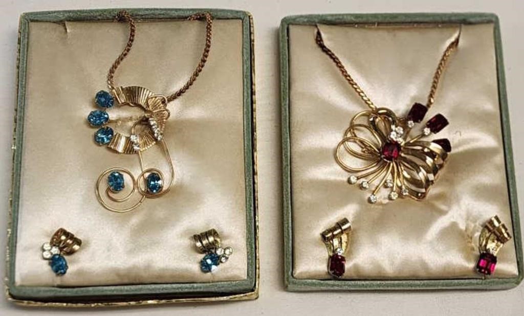 Vintage Earring, Necklace & Brooch Set