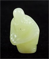 Chinese White Agate Carved Lohan