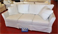 Klaussner White L- Sectional Sofa