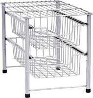 Basics 2-Tier Sliding Drawers Basket Storage