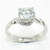 SILVER CERTIFIED MOISSANITE (ROUND 7.5 & 1.5