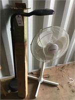 Floor Lamp; Oscillating Windmere Fan; Da-Lite
