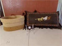 Basket, Horse Design Pillow (2)