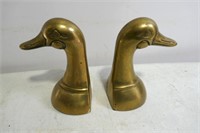 Pair Brass Bookends 6 1/2"T