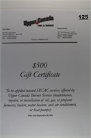 $500 HVAC Services Gift Certificate