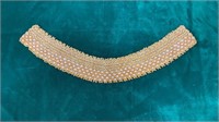 Vintage knitted gold beaded collar