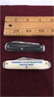 Pioneer seeds and farmers co-op pocket knives.