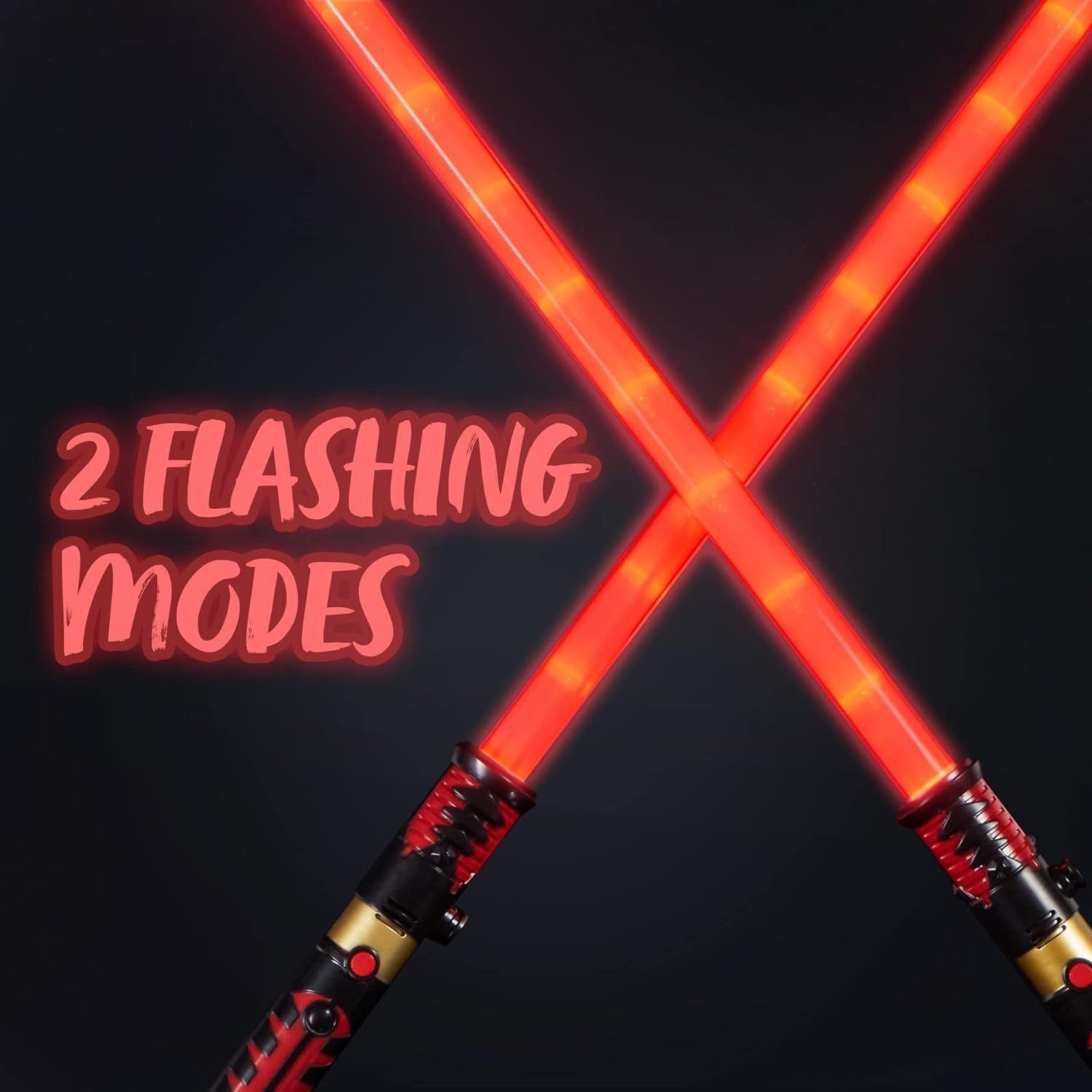 2-in-1 LED FX Dual Red Light Swords Set of 2