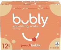 12 Pack B/B 06/05/2024 Bubly Sparkling Water