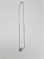 14K Heart Pendant on Chain Necklace