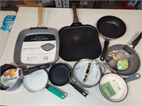 9 ASSORTED PANS