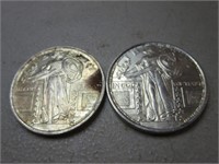 Pair Of 1 OZ ,999 Fine Silver Rounds A