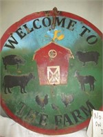 "Welcome to the Farm" 3D Metal Cut Welded Sign