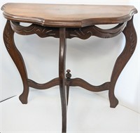 Antique Walnut Half-Moon Table