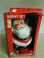 Vintage Giants 13" velvet Santa holiday Decor in