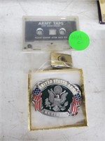 UNITED STATES ARMY BUCKLE AND TAPE