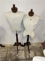 PAIR OF MANNEQUINS WITH STANDS APPROX 51 IN TALL