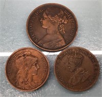 1873, 1913 &1919 coins