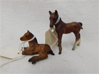Breyer Stablemate Thoroughbred bay foal horses,