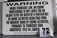 Riding Liability' Sign (U231)
