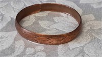 Expandable copper bracelet 1.25 inch diameter