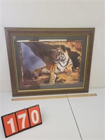 Home Interior Tiger Print Heavy Frame