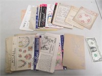 Lot of Vintage Sewing Transfers