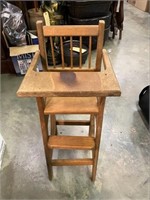 Wooden Baby Doll High Chair Sides Have Cracks