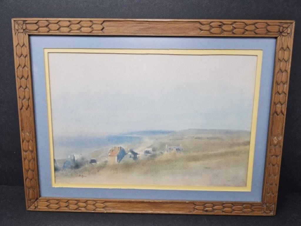 Framed Seaside Watercolor