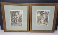 Framed French Style Lithographs