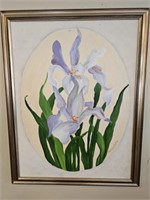 Framed Original Iris Painting