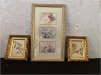 1 Lena Lui & 2  Embroidered Hummingbird Pictures