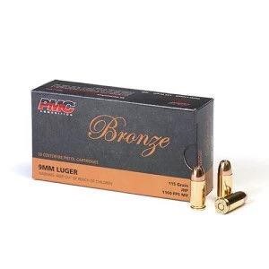 PMC Bronze 9mm Luger Handgun Ammo - 115 Grain | JH