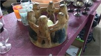 Clay Circle of Friends candle holder by Carrie