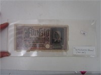 Billet de 50 Reichsmark Allemand 1939-1945