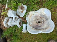 Resin stacking birdbath