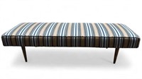 Mid-Century Modern Upholstered Bench.