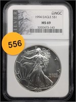 MS69 NGC 1994 Silver American Eagle